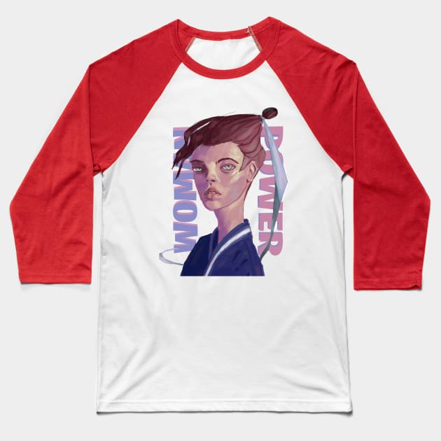 Woman Power Baseball T-Shirt by Medcomix